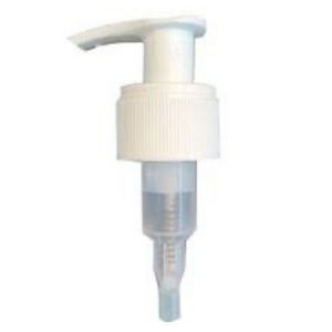 Pompă albă pentru săpun 28/410, cu tub FBOG de 24cm și inel striat